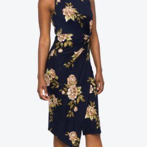 Nine Britton Floral Navy Midi dress